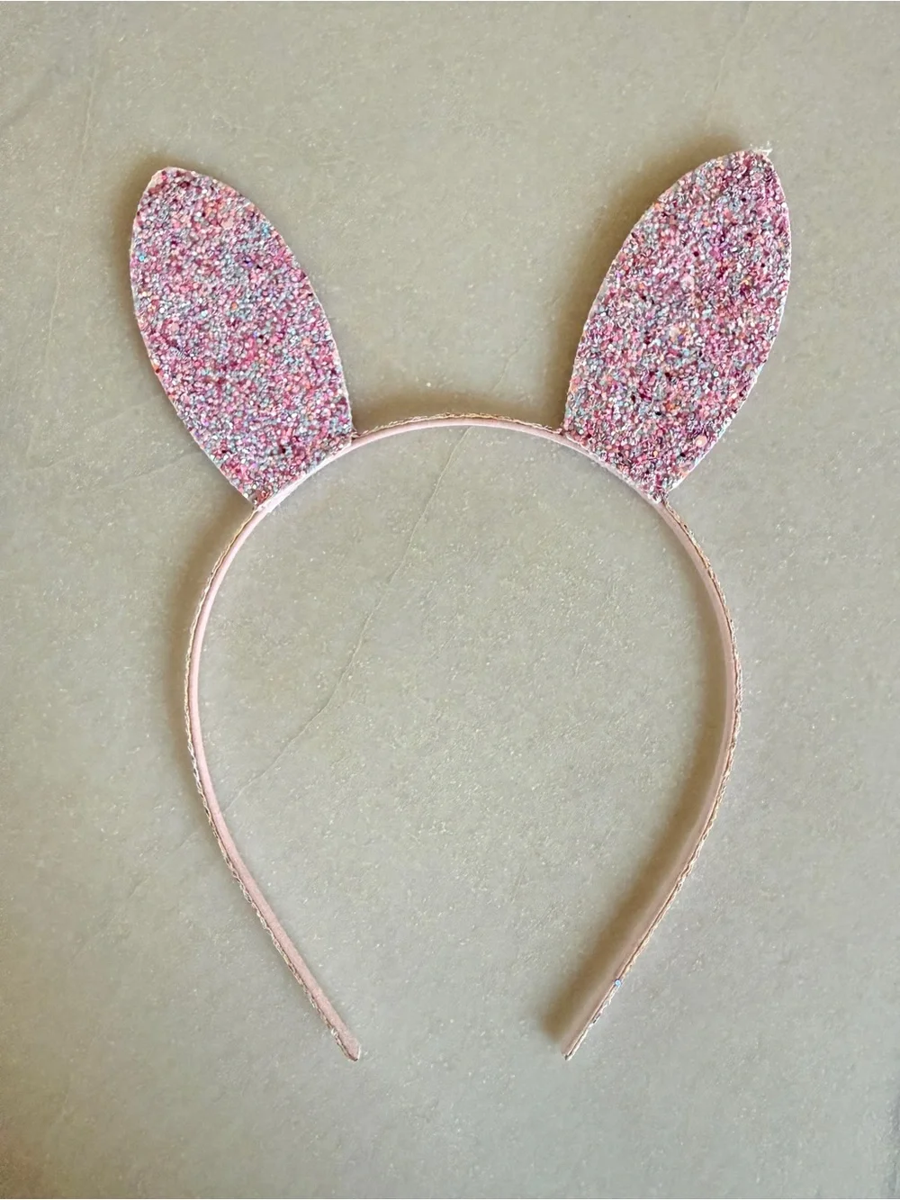 J.Crew Crewcuts Girls Glitter Bunny Ear Headband Pink Easter OS – 2 available